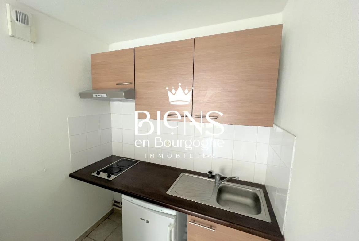 CUISINE Appartement T2 en rez-de-jardin avec piscine à Beaune 