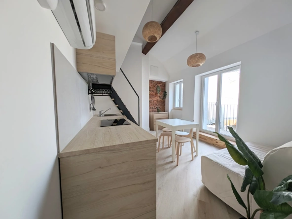 Appartement T1 bis rénové avec charme et vue dégagée au cœur de Toulouse