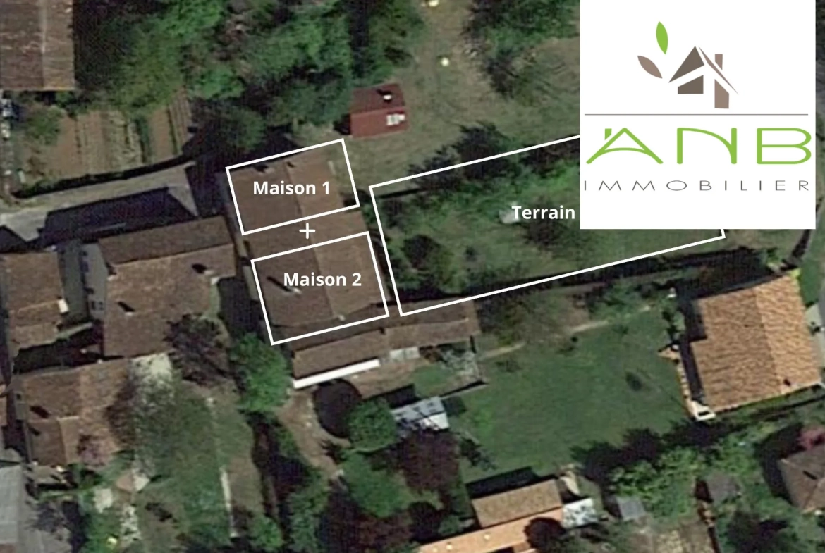 Ensemble immobilier à vendre à Verteuil-sur-Charente – Maison à rénover avec terrain et vue 