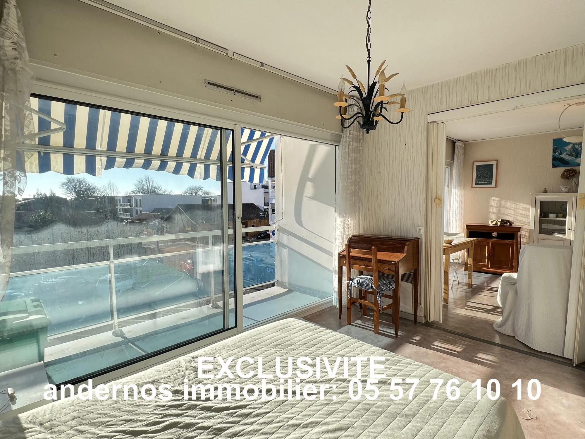 Appartement T2 en centre-ville d'Andernos avec balcon, vue dégagée 