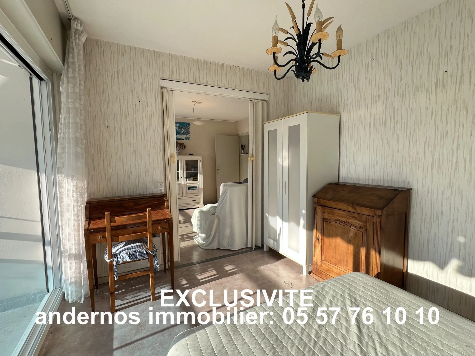 Appartement T2 en centre-ville d'Andernos avec balcon, vue dégagée 