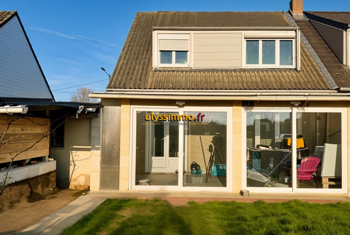 Maison mitoyenne 3 chambres avec jardin et sous-sol à Rosières-en-Santerre 