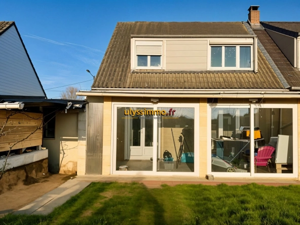 Maison mitoyenne 3 chambres avec jardin et sous-sol à Rosières-en-Santerre