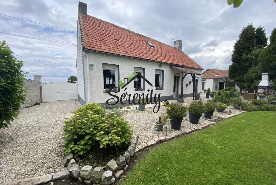 Maison individuelle de 95 m² à Honnechy avec jardin et garages - Secteur calme 