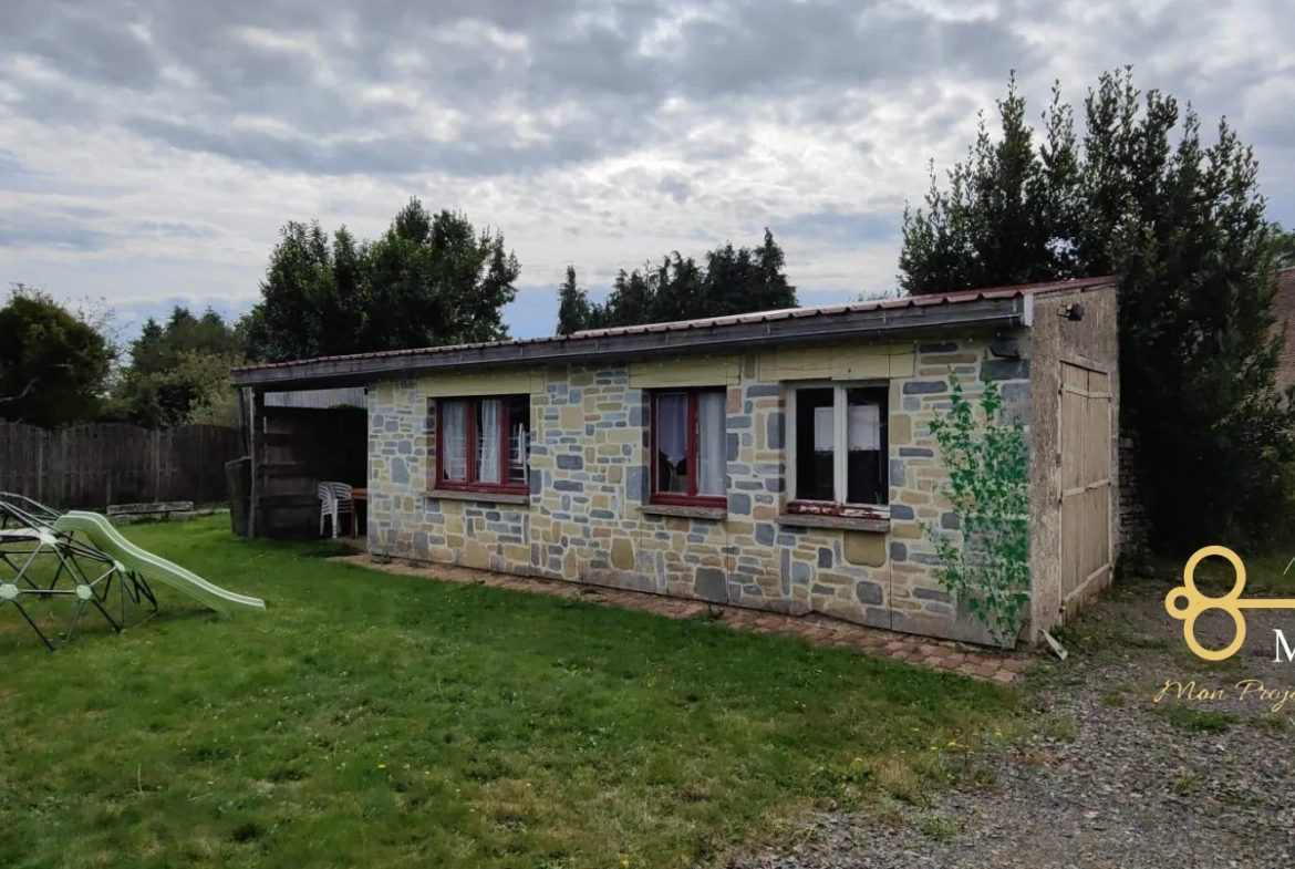 Maison en pierre à vendre près d'Alençon avec garage et terrain clos 