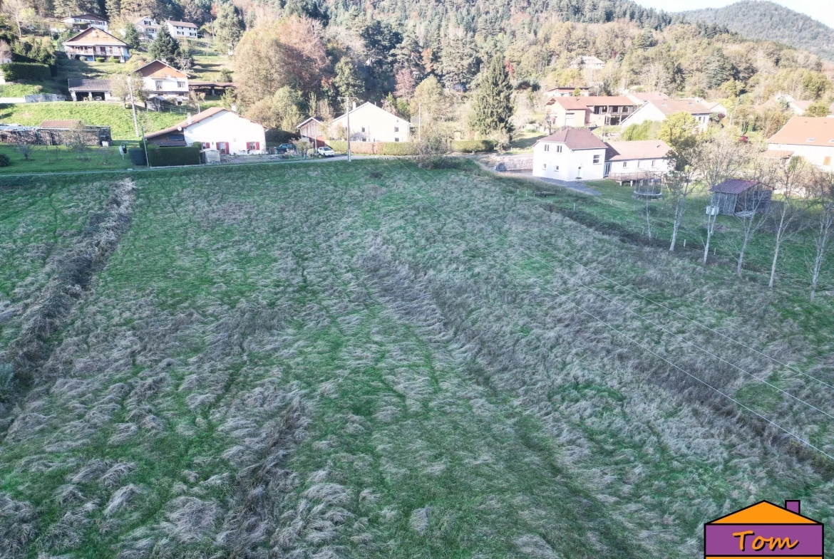 Terrain constructible de 3600 m² à Taintrux avec vue sur les Vosges 