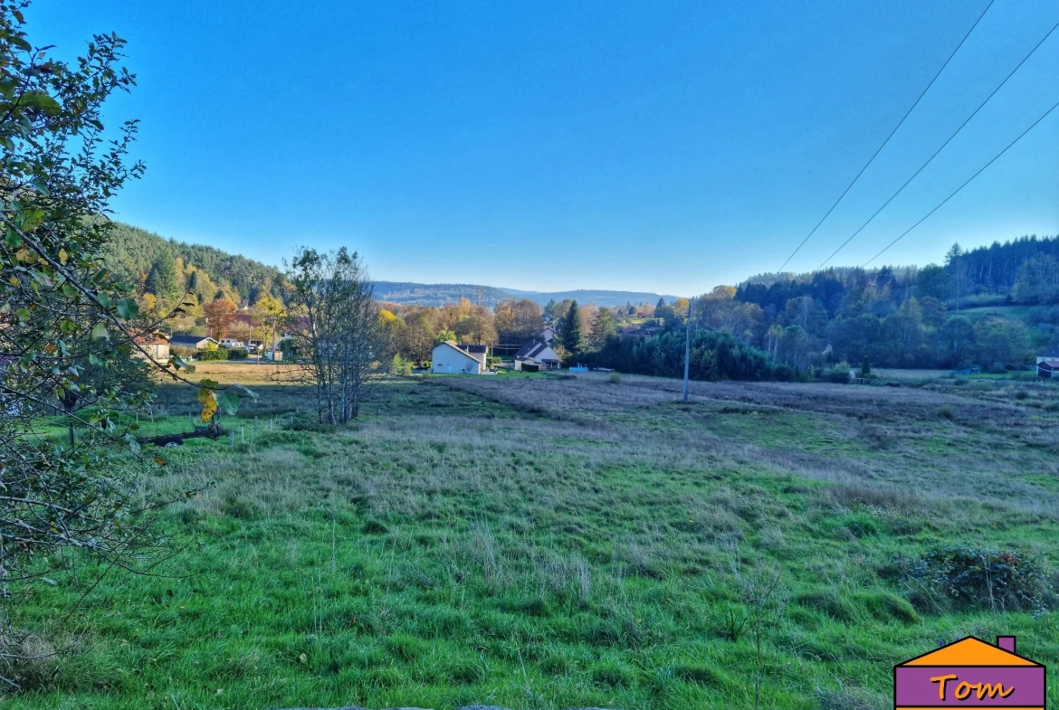 Terrain constructible de 3600 m² à Taintrux avec vue sur les Vosges 