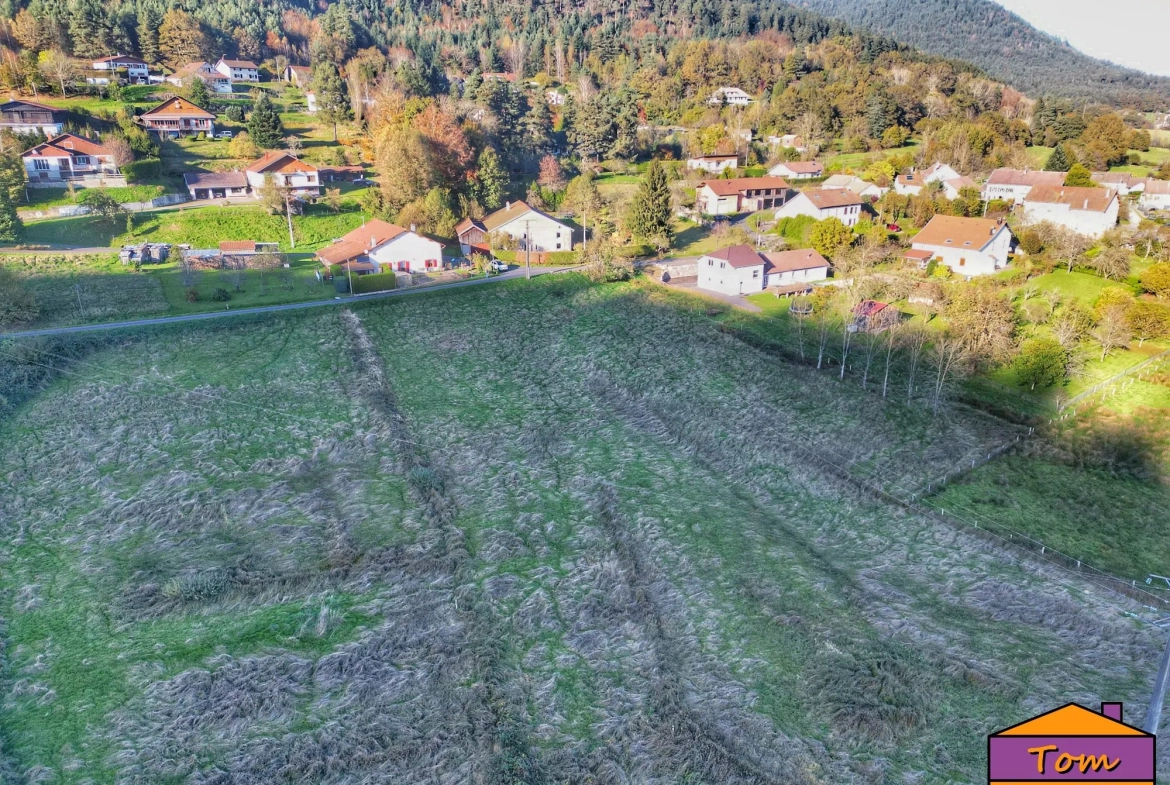 Terrain constructible de 3600 m² à Taintrux avec vue sur les Vosges 
