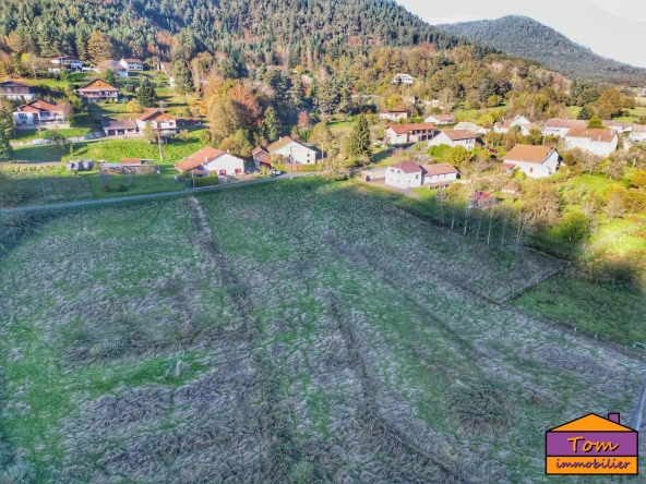 Terrain constructible de 3600 m² à Taintrux avec vue sur les Vosges