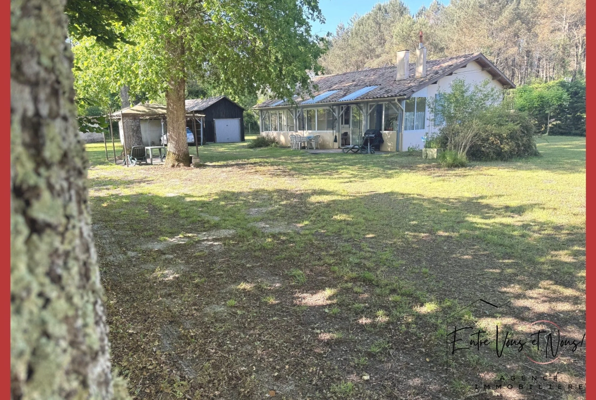 EXTÉRIEUR Maison de plain-pied à Bazas avec jardin et dépendances proche commodités 