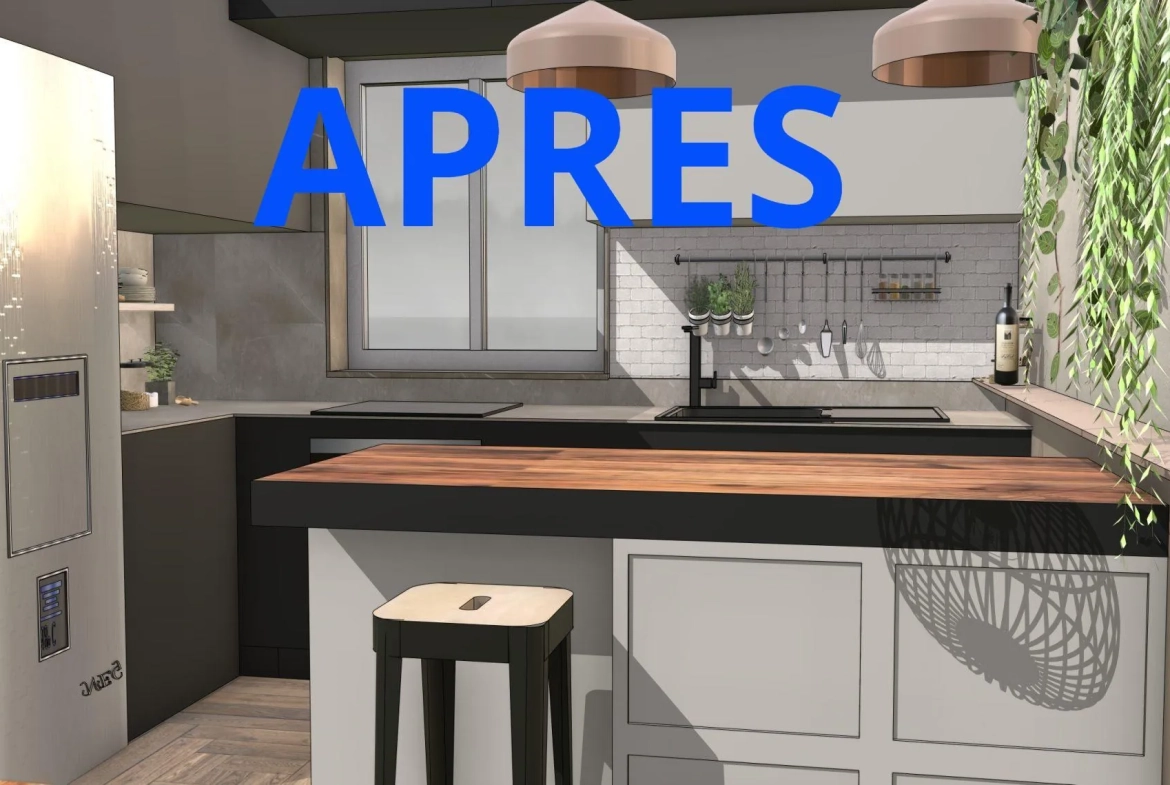 APRES RENOVATION BELLE CUISINE OUVERTE  Spacieux Duplex à Erstein avec potentiel de rénovation et vue dégagée 