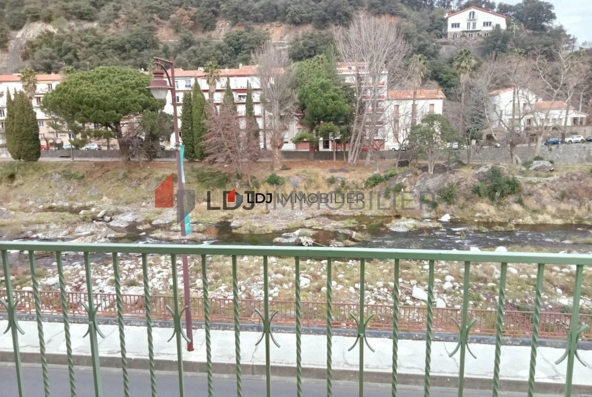 Studio lumineux meublé de 18,75 m² avec balcon à Amélie-les-Bains-Palalda 