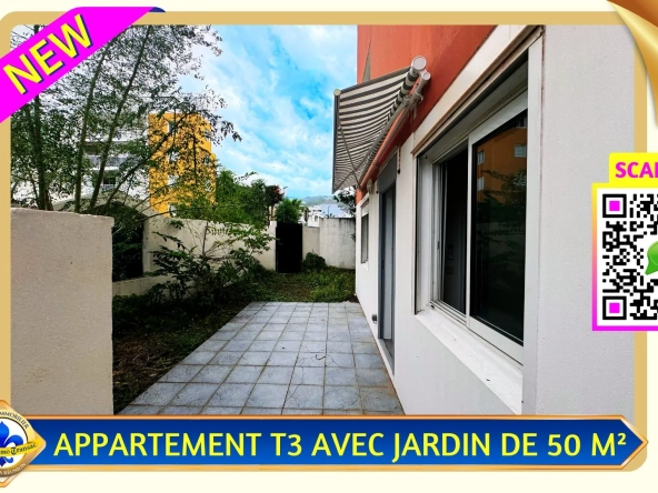 Appartement 3 pièces avec jardin privé à Saint-Denis, 61 m²
