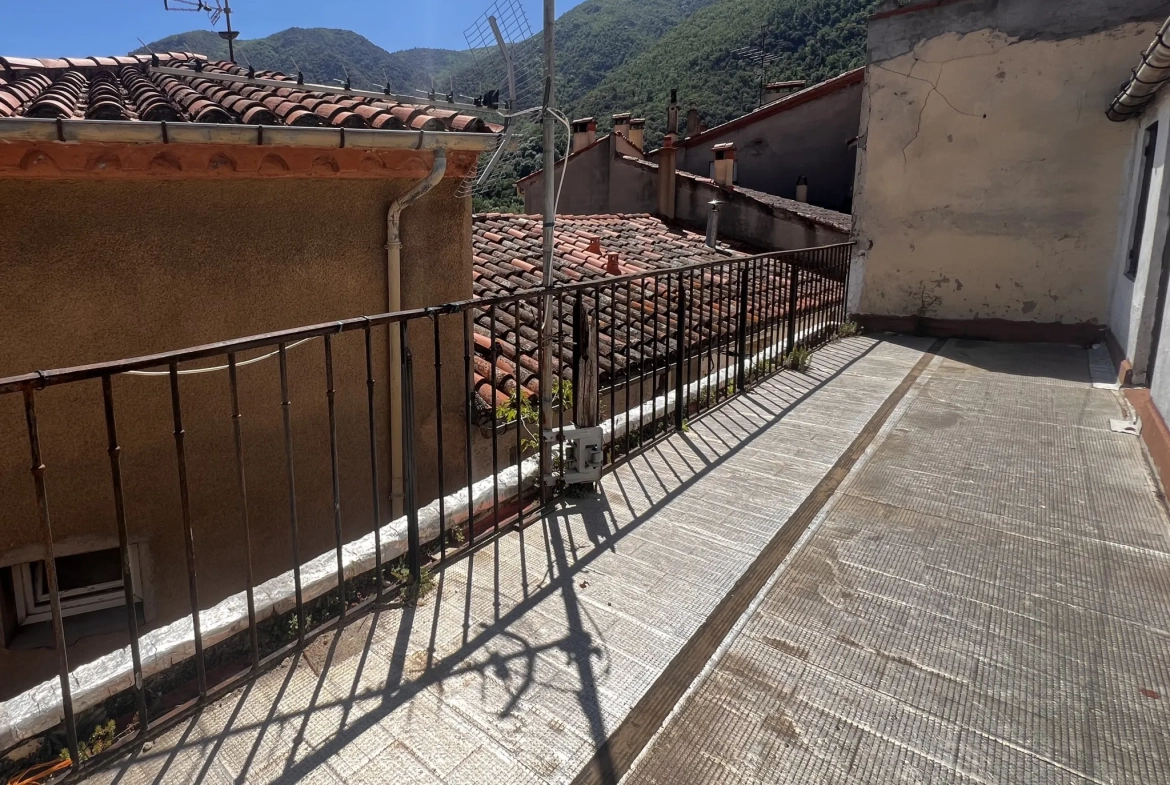 Maison de village à rénover à Arles-sur-Tech avec terrasse et vue 