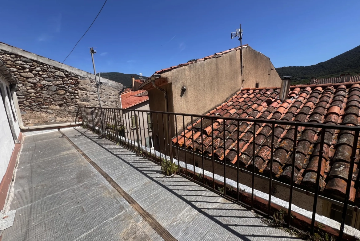 Maison de village à rénover à Arles-sur-Tech avec terrasse et vue 