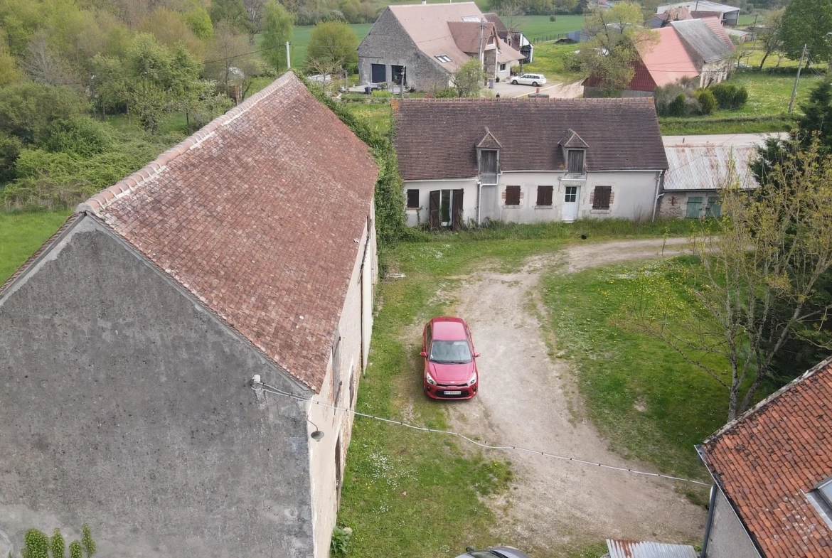 Fermette à rénover avec dépendances et grand terrain à Gien 