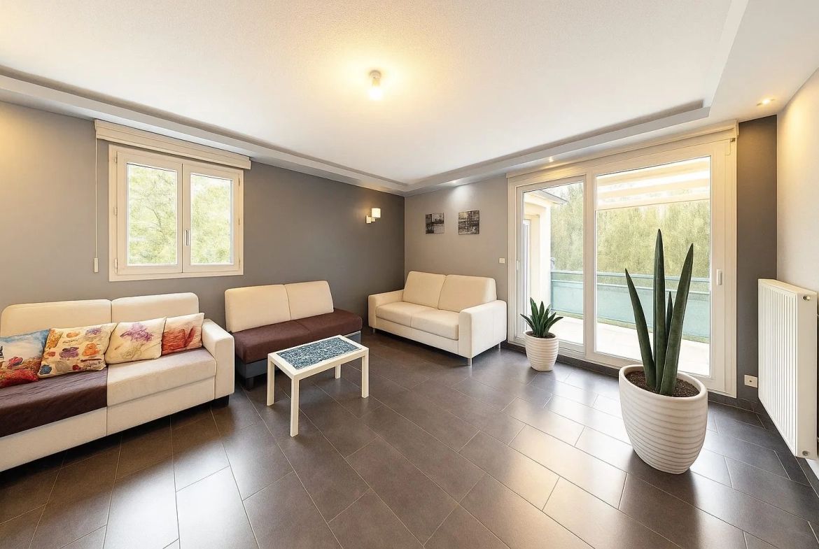 Appartement T3 avec terrasse et double garage à Gerstheim 