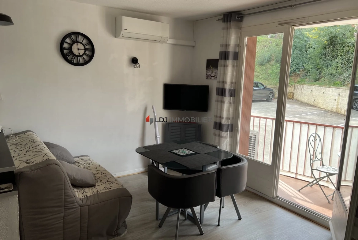 Studio meublé de 25m² avec terrasse et parking à Amélie-les-Bains-Palalda 