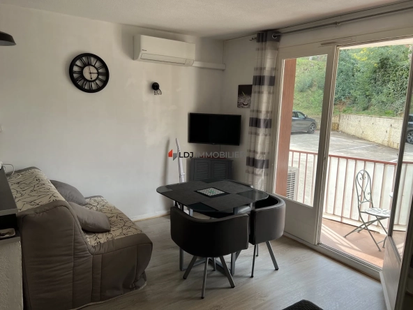 Studio meublé de 25m² avec terrasse et parking à Amélie-les-Bains-Palalda