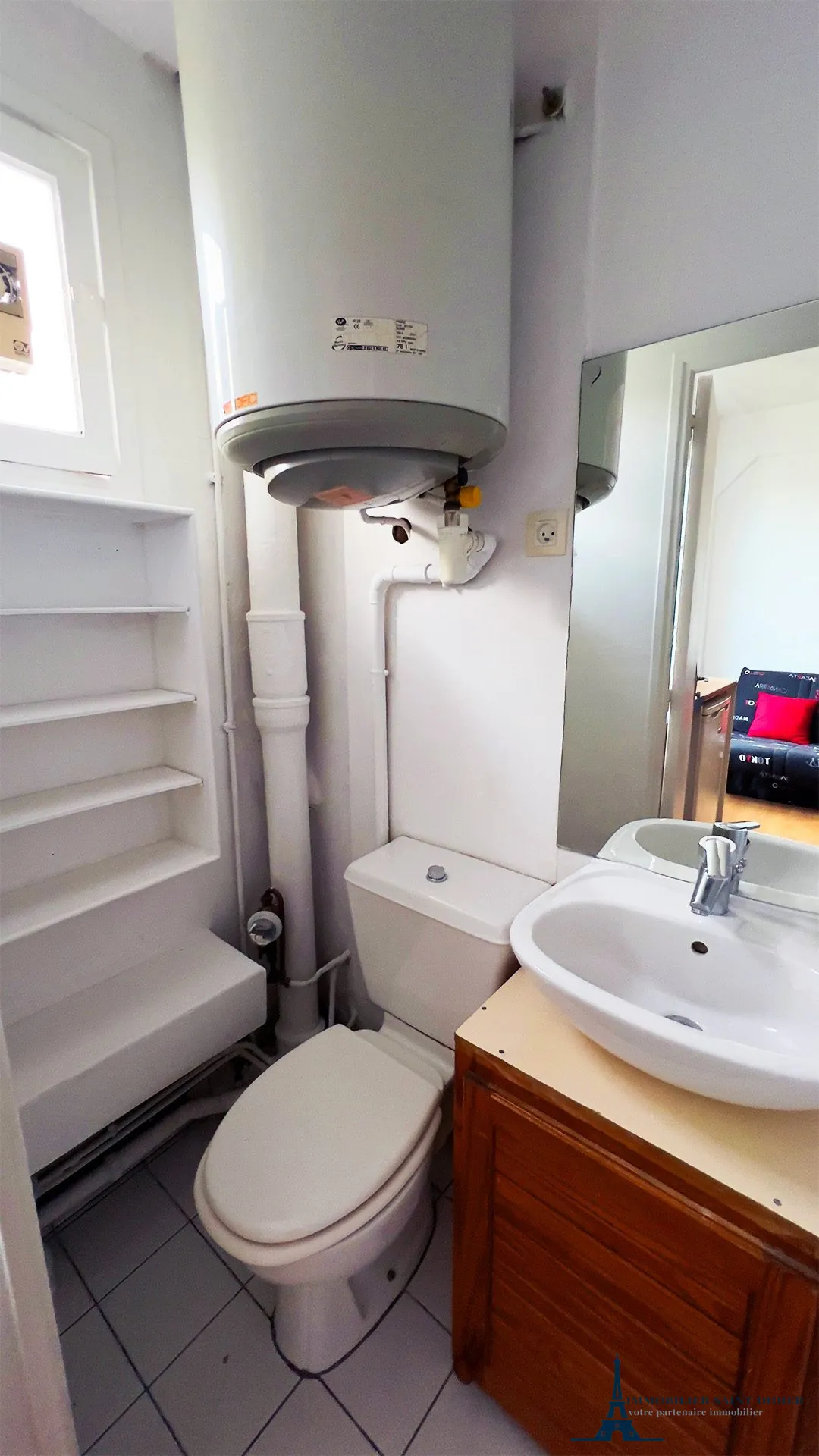 Charmant studio meublé de 20 m² avec vue sur jardin à Paris 19ème 