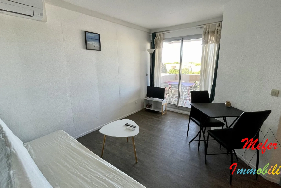 Appartement 2 pièces avec terrasse, piscine et vue sur Canigou à Canet-en-Roussillon 