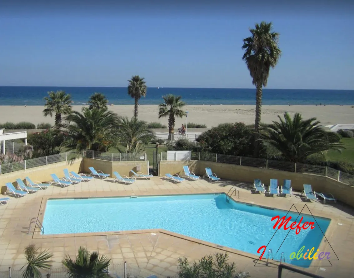 Appartement 2 pièces avec terrasse, piscine et vue sur Canigou à Canet-en-Roussillon 