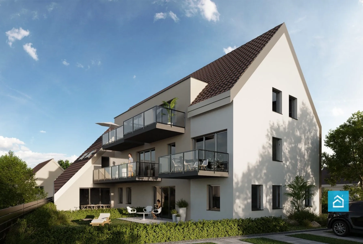 Appartement 2 pièces à vendre à Gries – Terrasse et parking inclus 