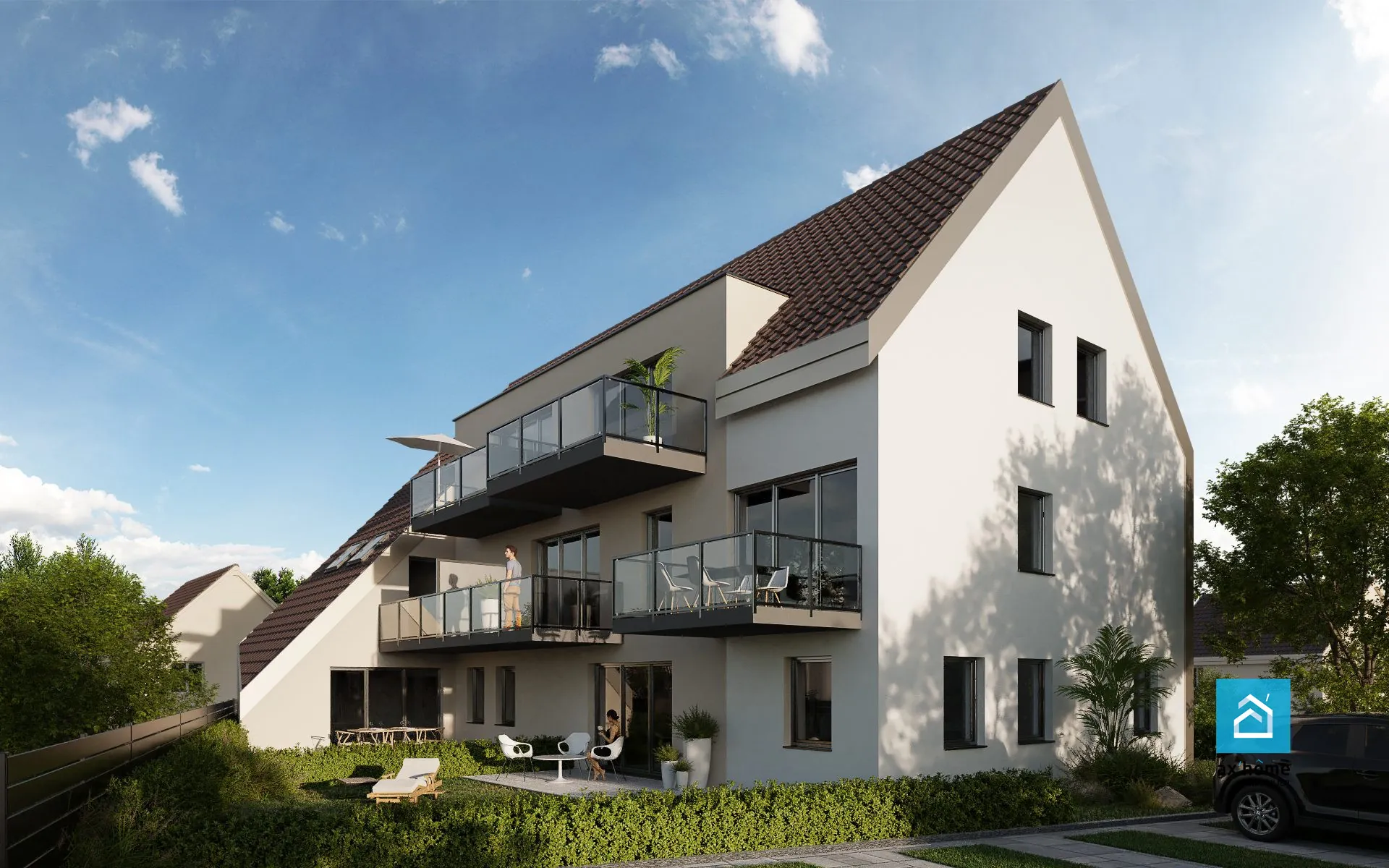 Appartement 2 pièces à vendre à Gries – Terrasse et parking inclus 