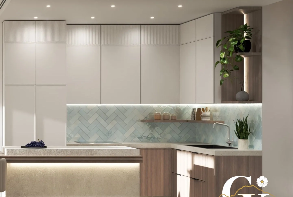 Appartement studio de luxe à Dubaï avec vue dégagée, piscine et parking privé 