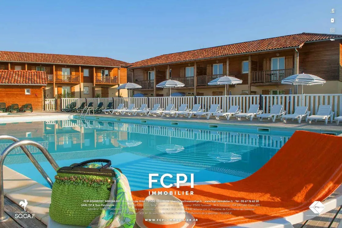 Investissement appartement T3 à Eauze dans une résidence de golf avec piscine et services 