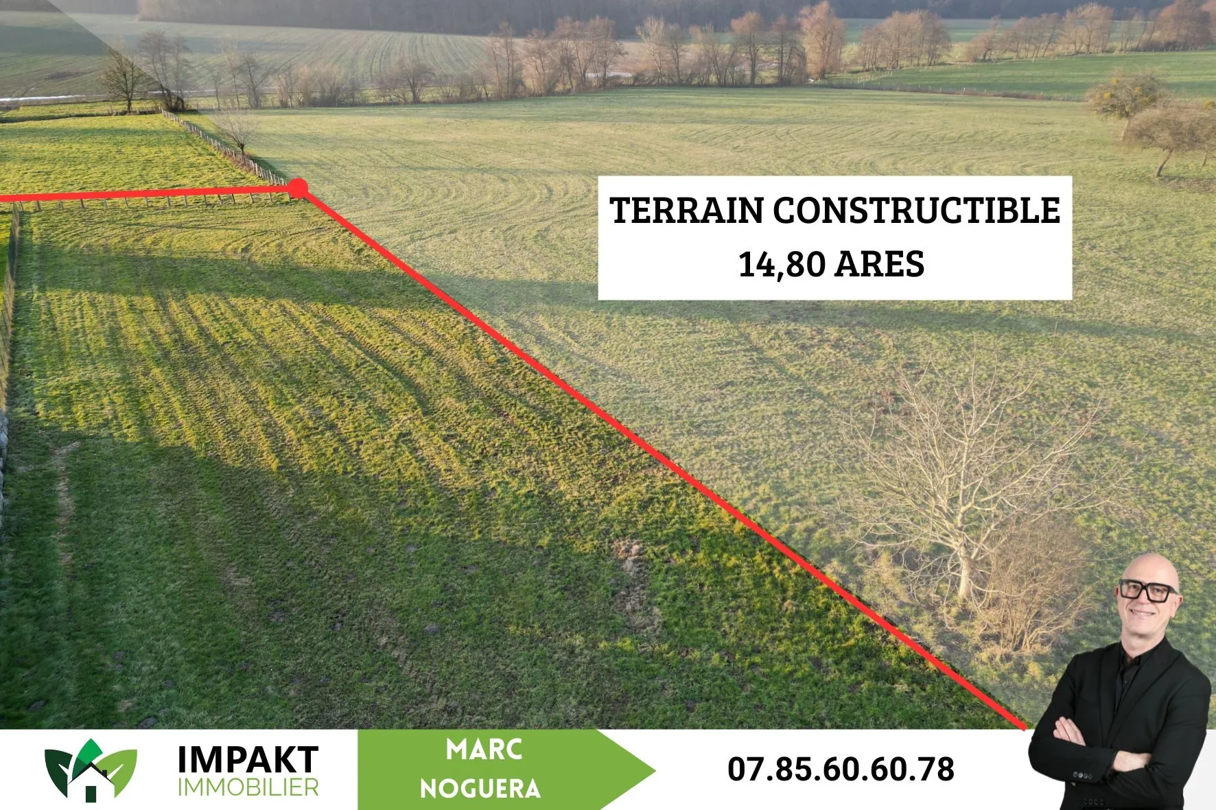 Terrain constructible de 1480 m² à Valdieu-Lutran, proche de Mulhouse 