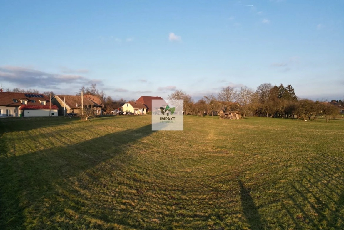 Terrain constructible de 1480 m² à Valdieu-Lutran, proche de Mulhouse 
