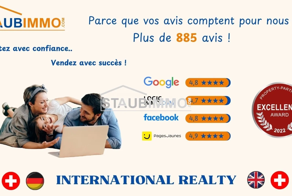 Achat appartement 3 pièces de 77 m² avec balcon à Saint-Louis 