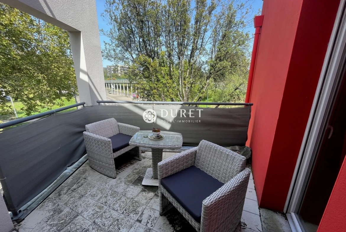 Appartement T2 lumineux avec terrasse à Nantes Souillarderie – Investissement locatif parfait 