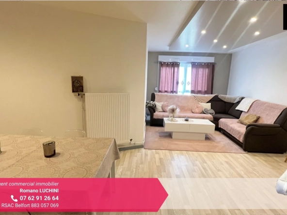 Bel appartement rénové de 85 m² avec 3 chambres à Valdoie