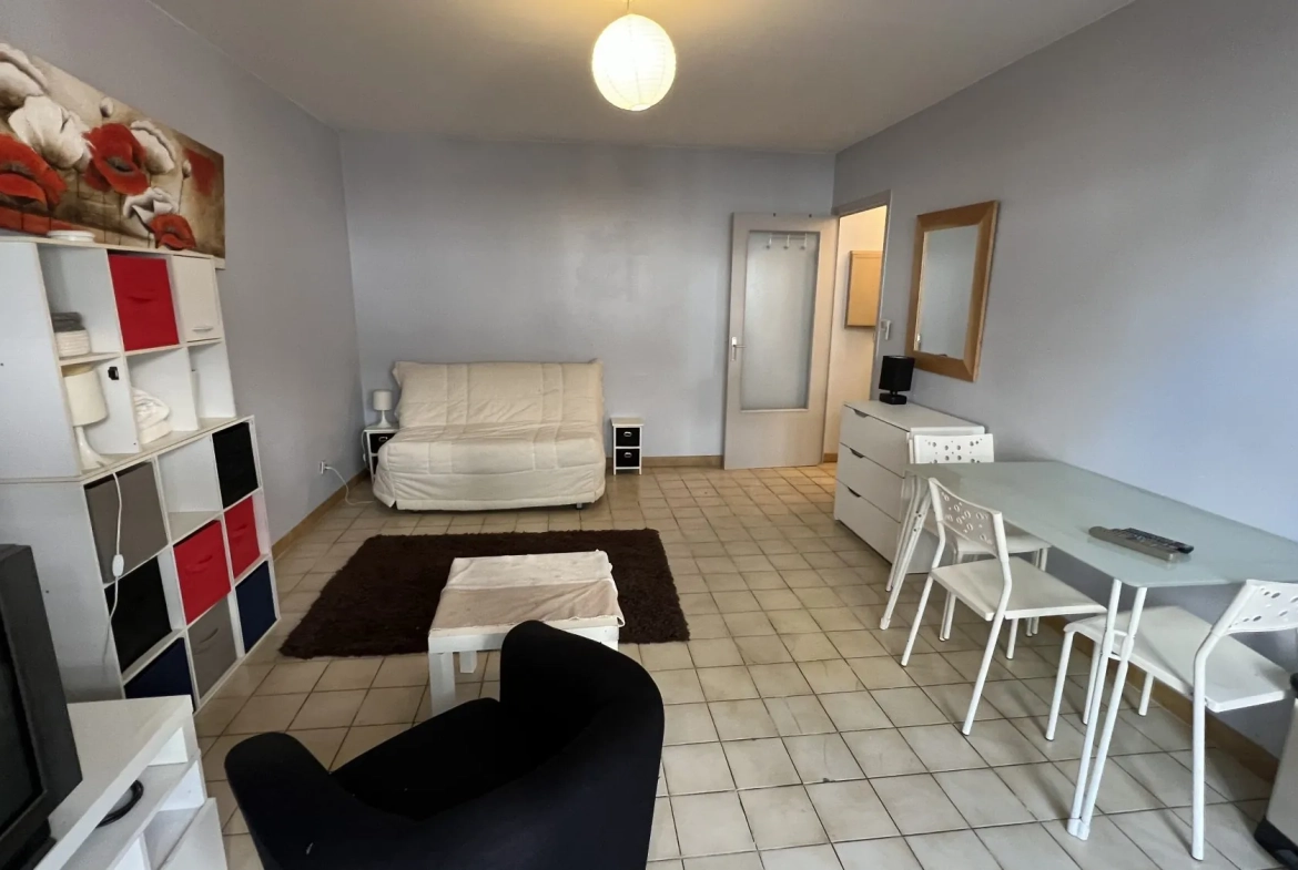 Appartement T1 en rez-de-jardin à Grenoble avec stationnement et cave 