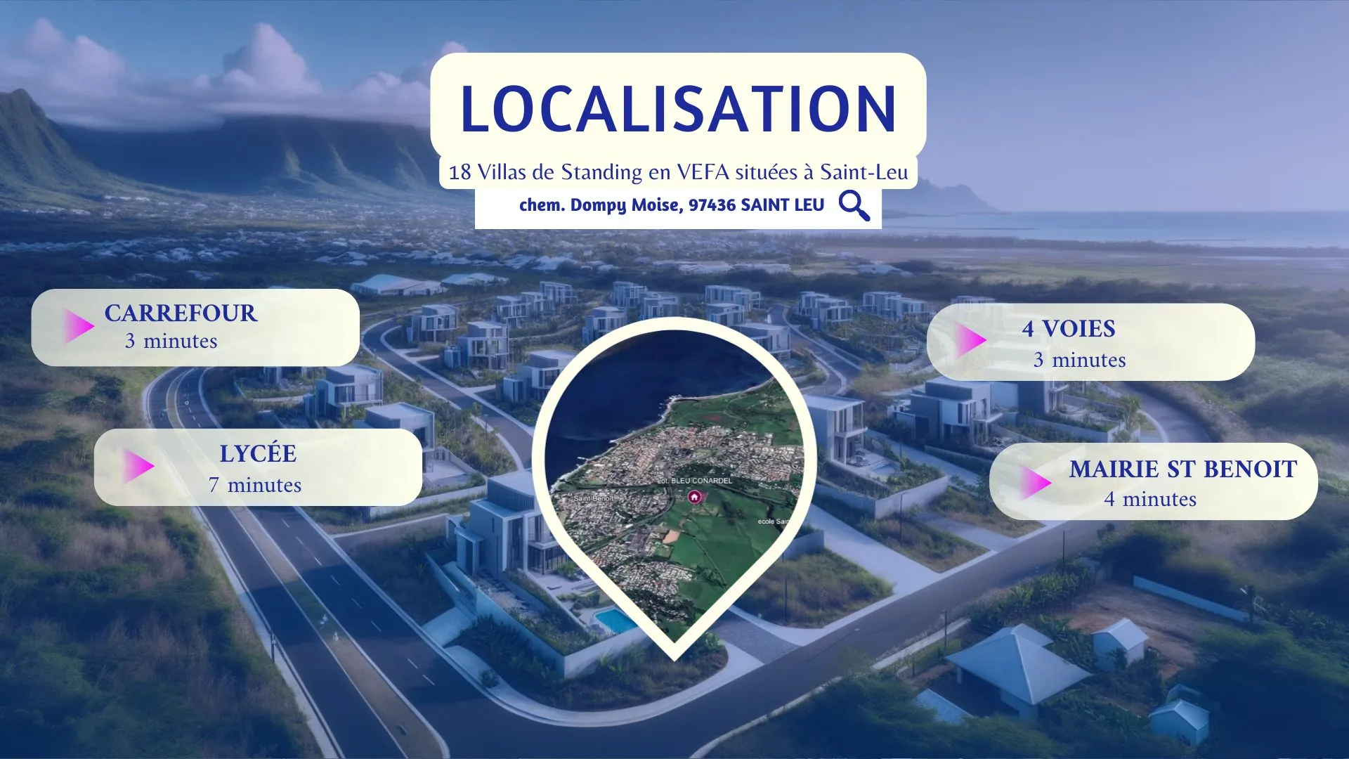 Terrain constructible de 395 m² à Saint-Benoît, emplacement privilégié 
