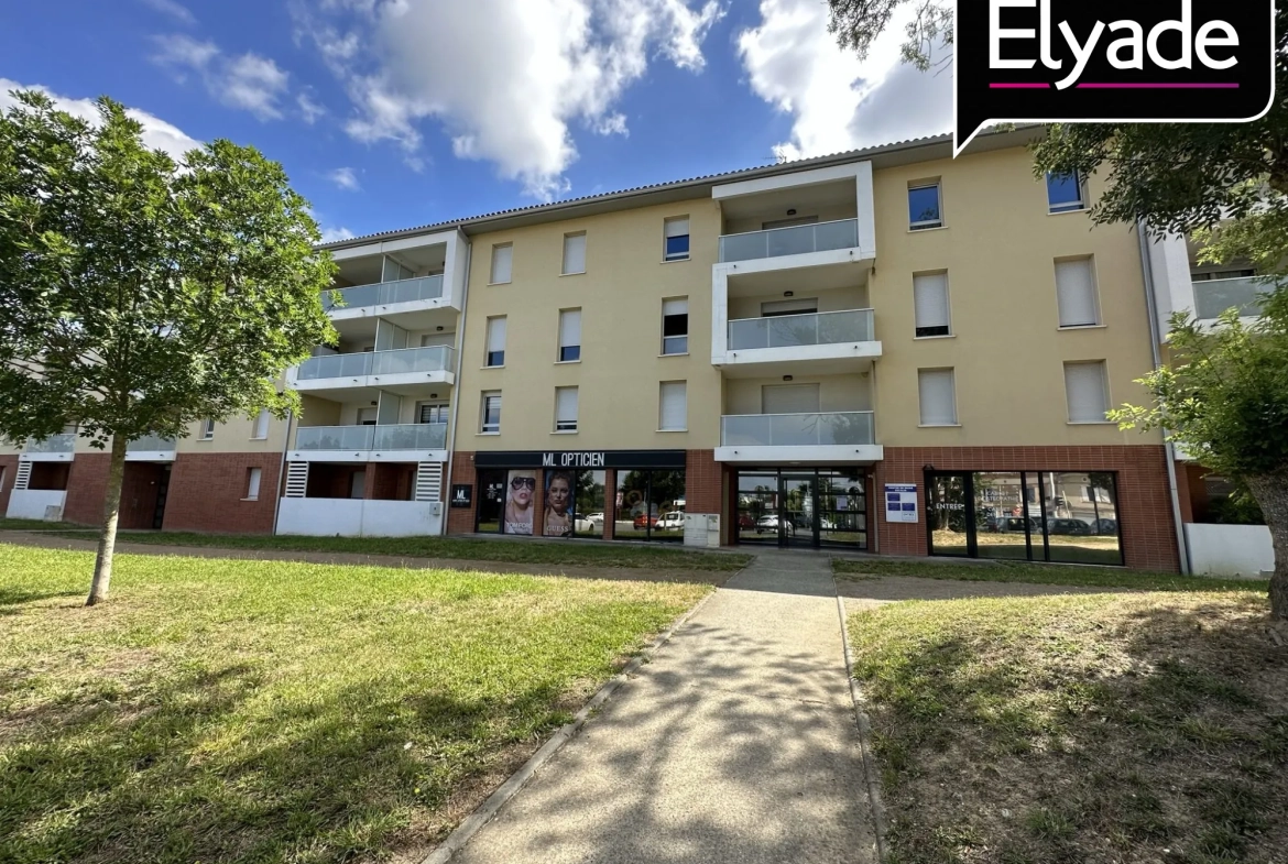 Appartement T2 à vendre à Escalquens, vue verte, parking privé et bail en cours 