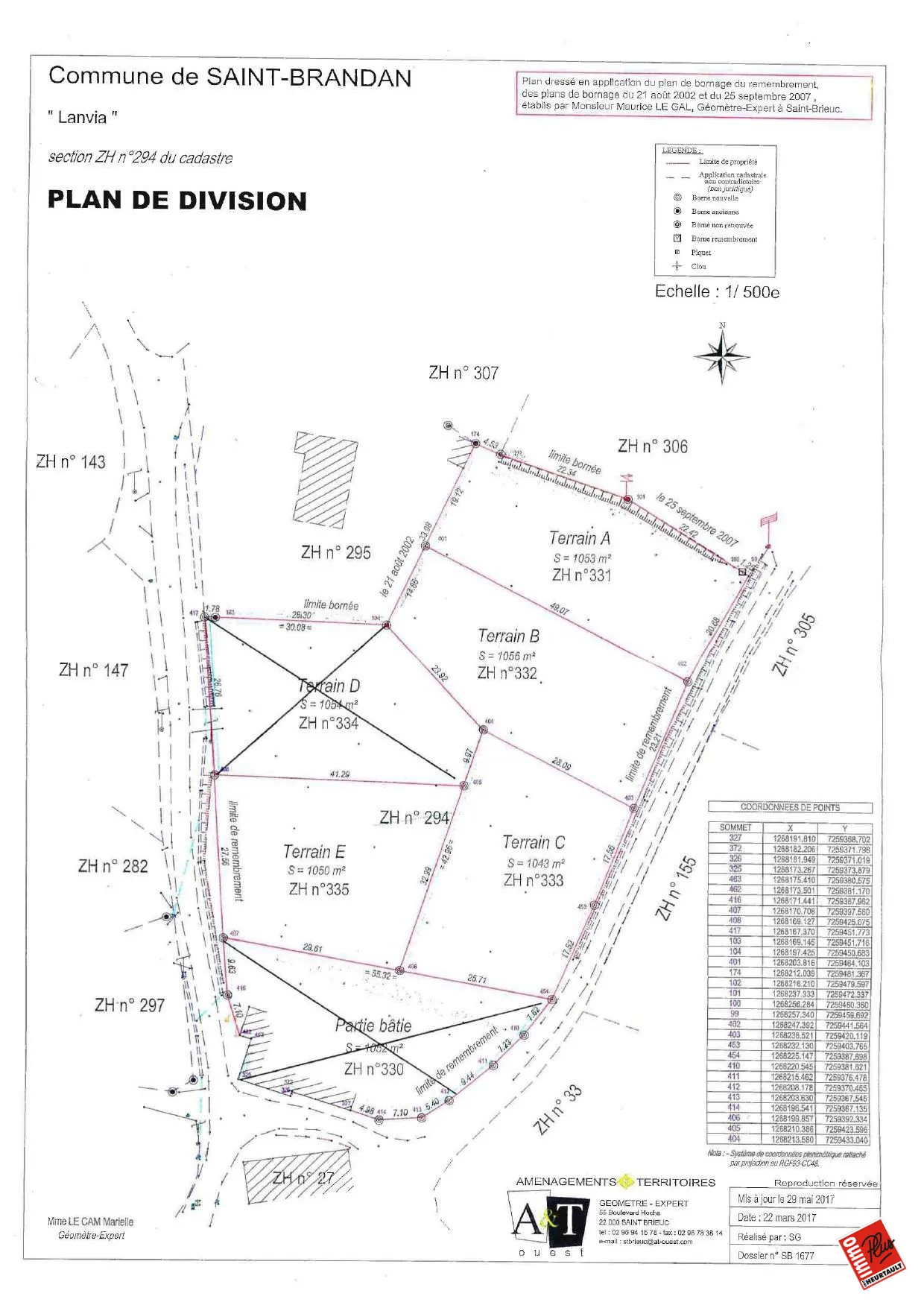 Terrain constructible à Saint-Brandan - Environnement verdoyant et proche des villes 