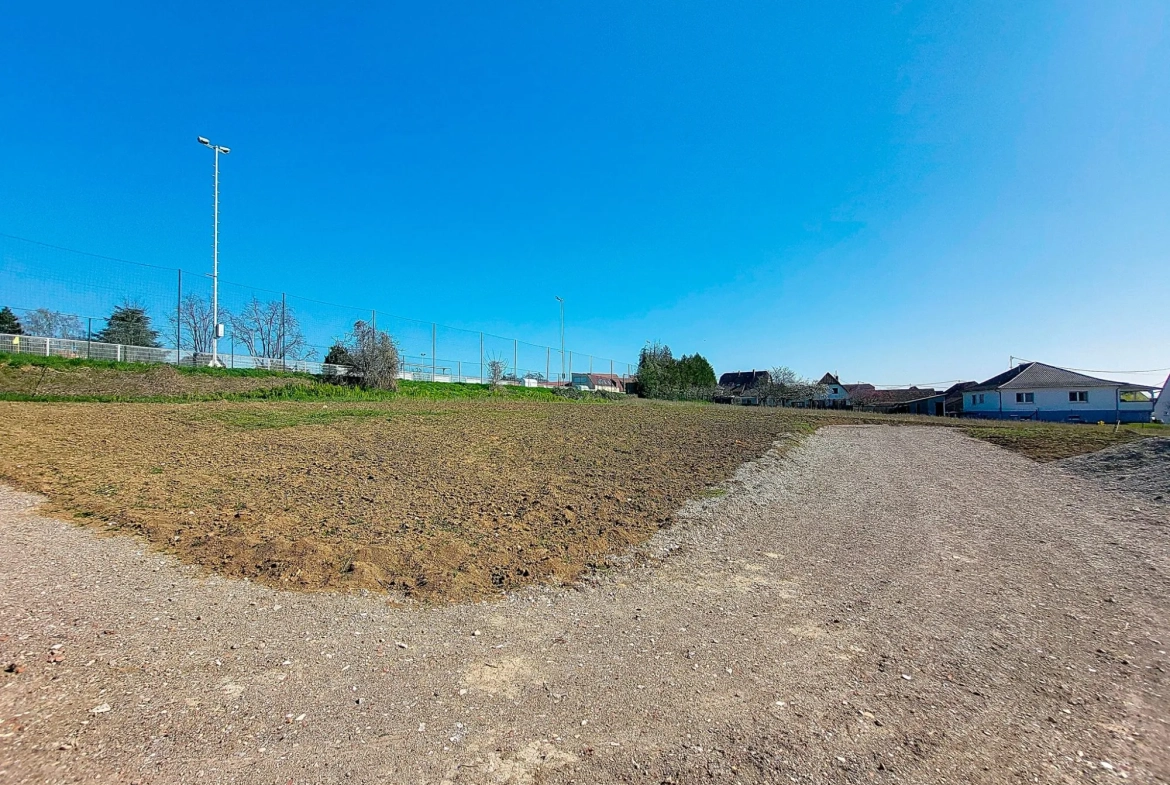 Terrain constructible viabilisé à Schnersheim, proche Strasbourg - Opportunité rare 