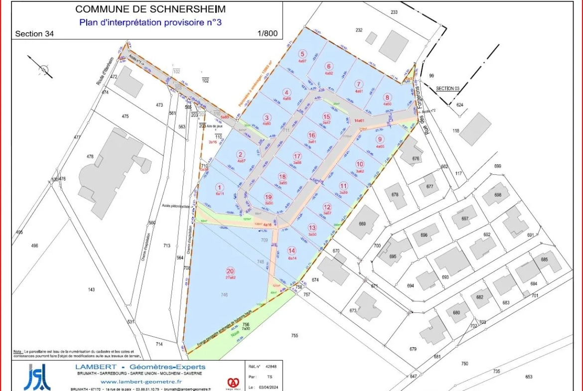 Terrain constructible viabilisé à Schnersheim, proche Strasbourg - Opportunité rare 