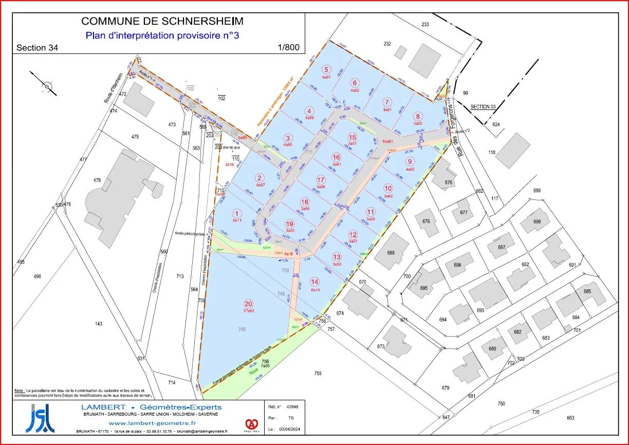 Terrain constructible viabilisé à Schnersheim, proche Strasbourg - Opportunité rare 