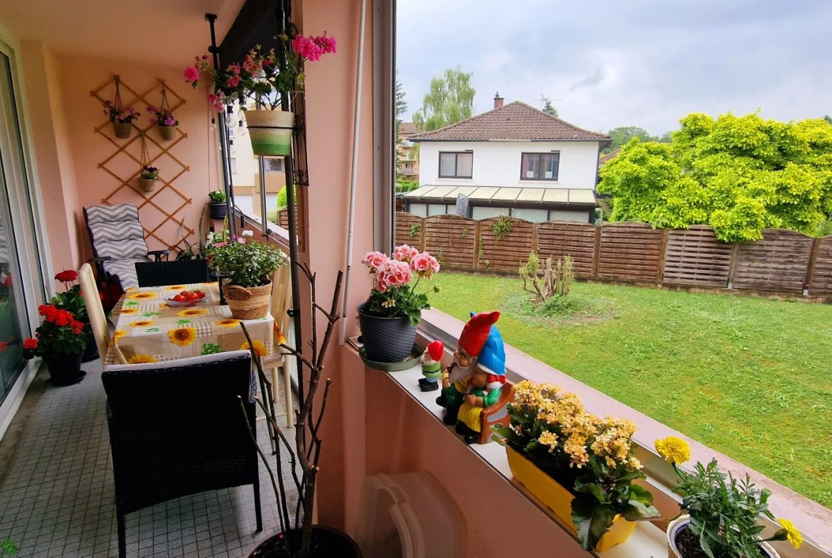 Appartement F3 à Gerstheim avec Vue sur la Nature et Balcon - 65 m² 