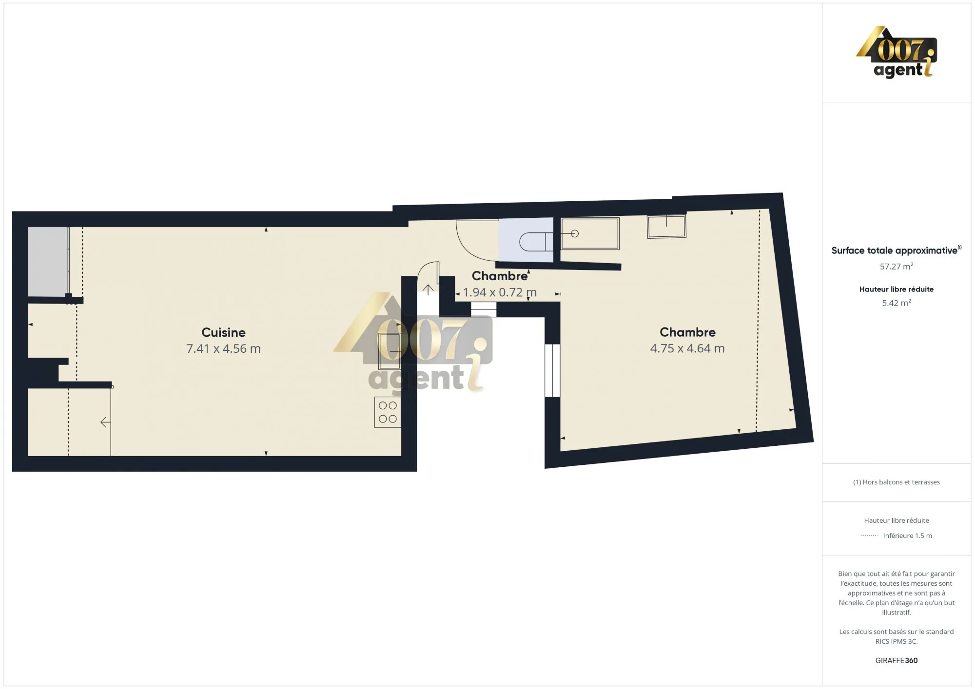 Appartement meublé à vendre au dernier étage à Valgelon-La-Rochette 