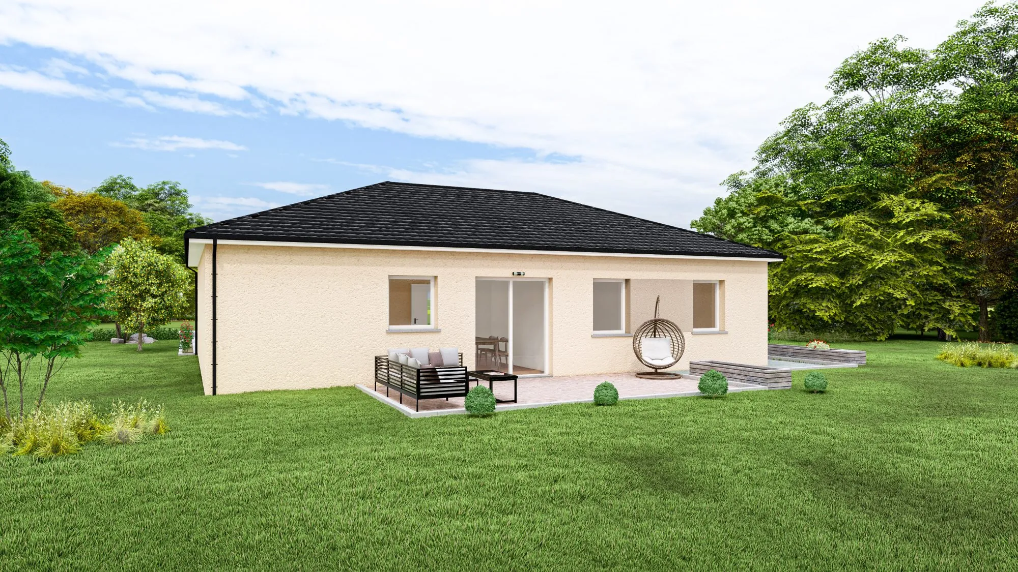 Maison neuve à construire à Mazirot - Modèle AMARYLLIS, maison de plain-pied personnalisée 
