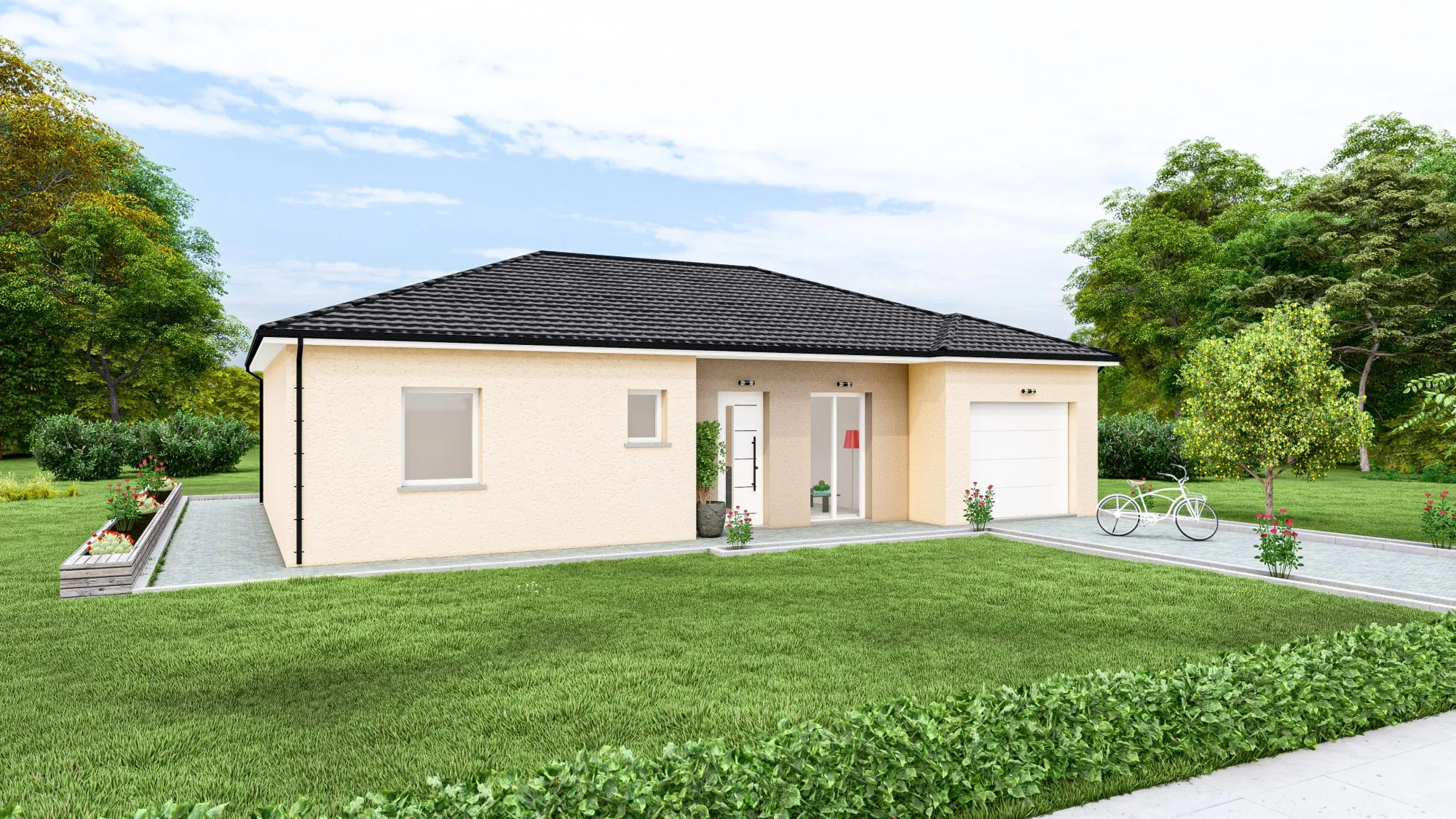 Maison neuve à construire à Mazirot - Modèle AMARYLLIS, maison de plain-pied personnalisée 