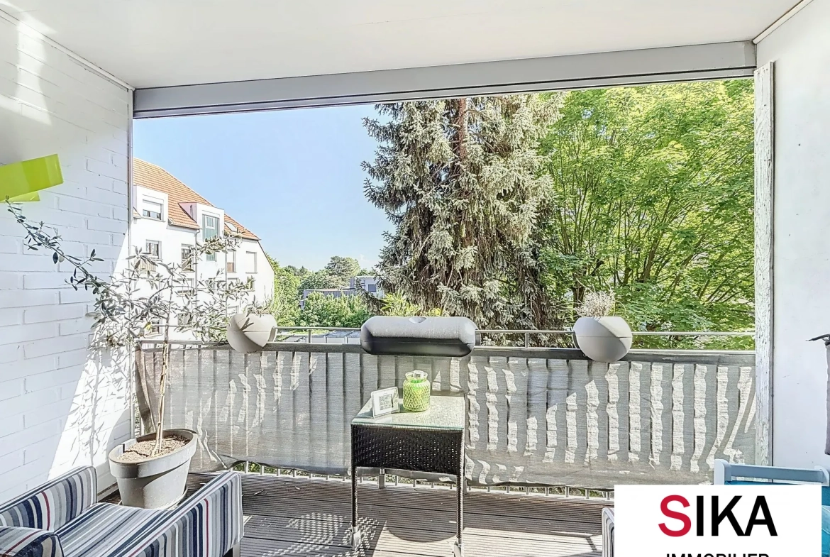 Appartements 3 pièces lumineux avec balcon à Strasbourg Koenigshoffen 