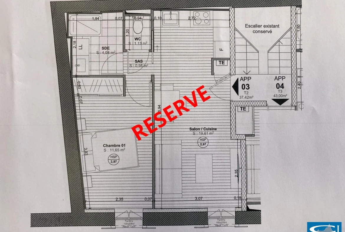Plateau à vendre à Tournon-sur-Rhône dans immeuble en réhabilitation – Opportunité pour investisseurs 