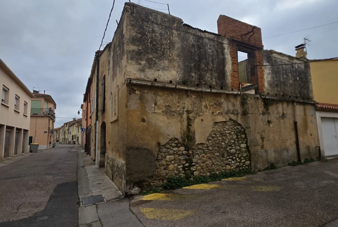 Ancienne cave à rénover de 100 m² avec terrasse exposée sud à Argelès-sur-Mer 