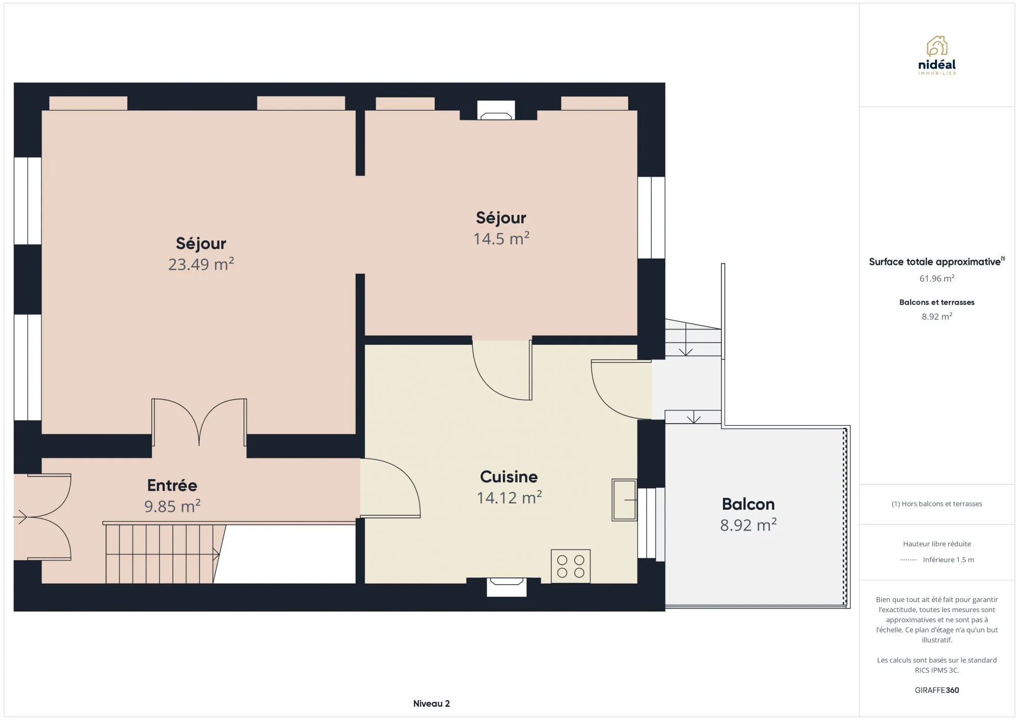 Maison semi-individuelle de 122m² avec 3 chambres à Ferrière-la-Grande 